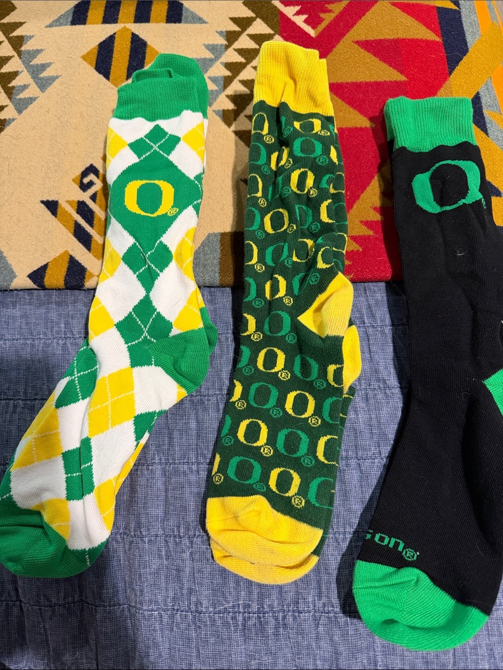 University of Oregon Green & Yellow Logo Crew Socks - 3-Pack